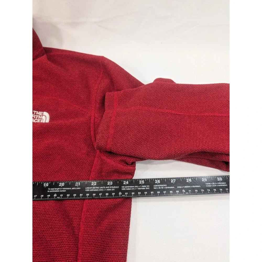 XL The North Face Canyonlands Full‎ Zip Stretch Fleece Sweater Jacket Brick Red